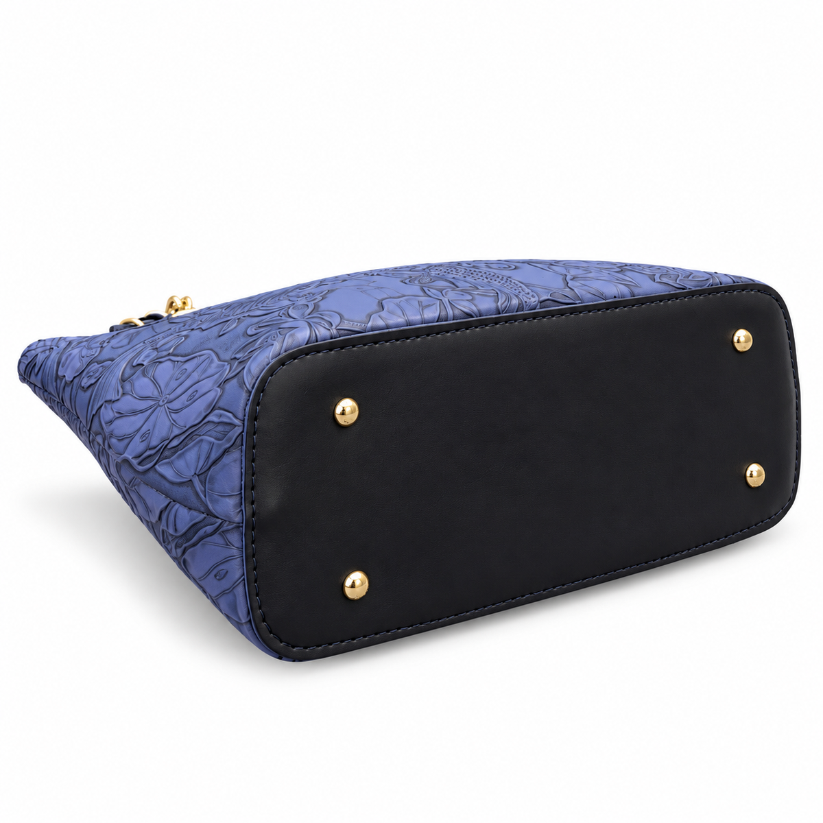 Fish Embossed Chain Shoulder Tote Bag