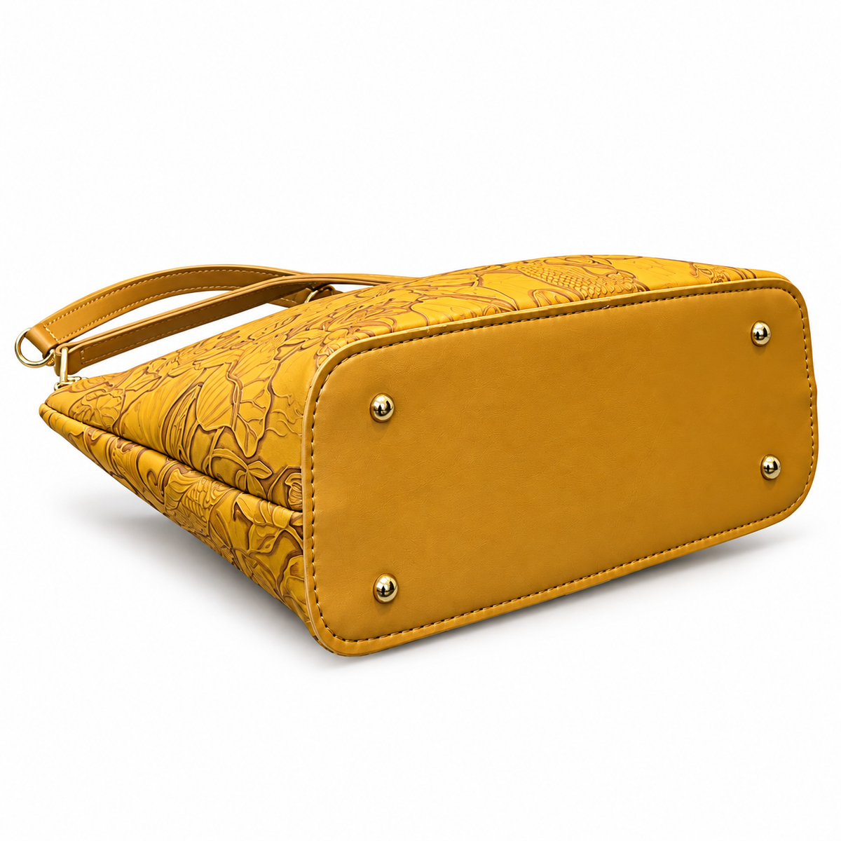 Fish Embossed Chain Shoulder Tote Bag