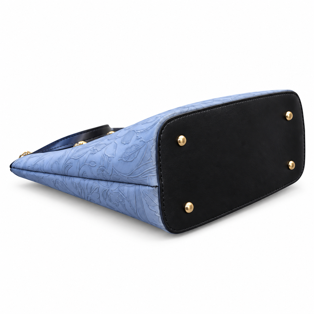 Fish Embossed Chain Shoulder Tote Bag