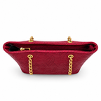 Fish Embossed Chain Shoulder Tote Bag