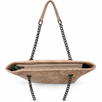 Fish Embossed Chain Shoulder Tote Bag