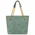 Fish Embossed Chain Shoulder Tote Bag