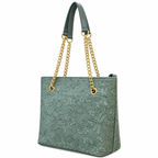 Fish Embossed Chain Shoulder Tote Bag