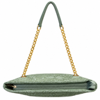 Fish Embossed Chain Shoulder Tote Bag