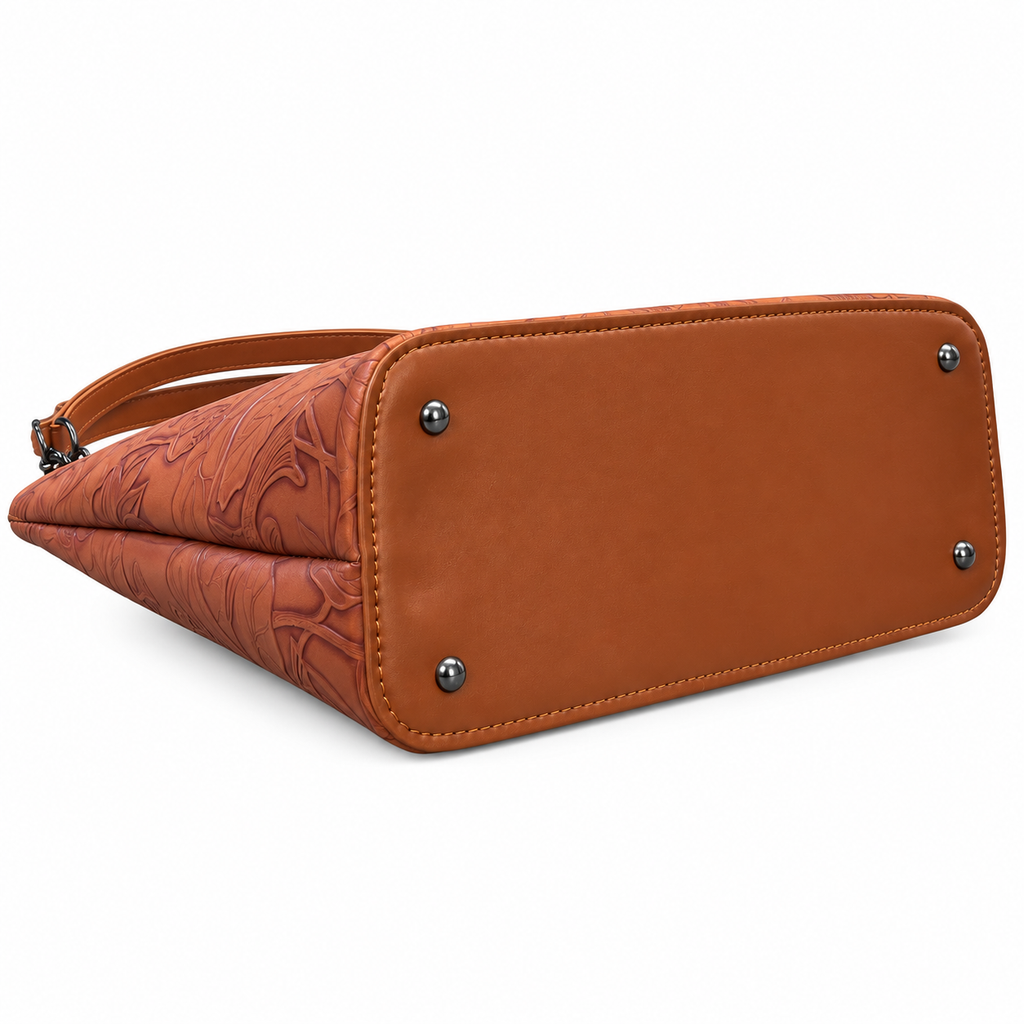 Fish Embossed Chain Shoulder Tote Bag