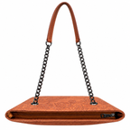 Fish Embossed Chain Shoulder Tote Bag