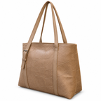 Geometric Patchwork Zip Tote Shoulder Bag