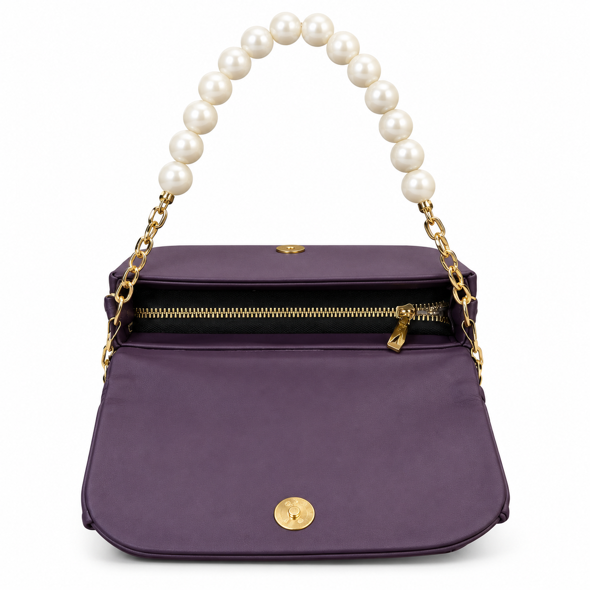 Bow Detail Pearl Chain Shoulder Bag