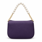 Bow Detail Pearl Chain Shoulder Bag