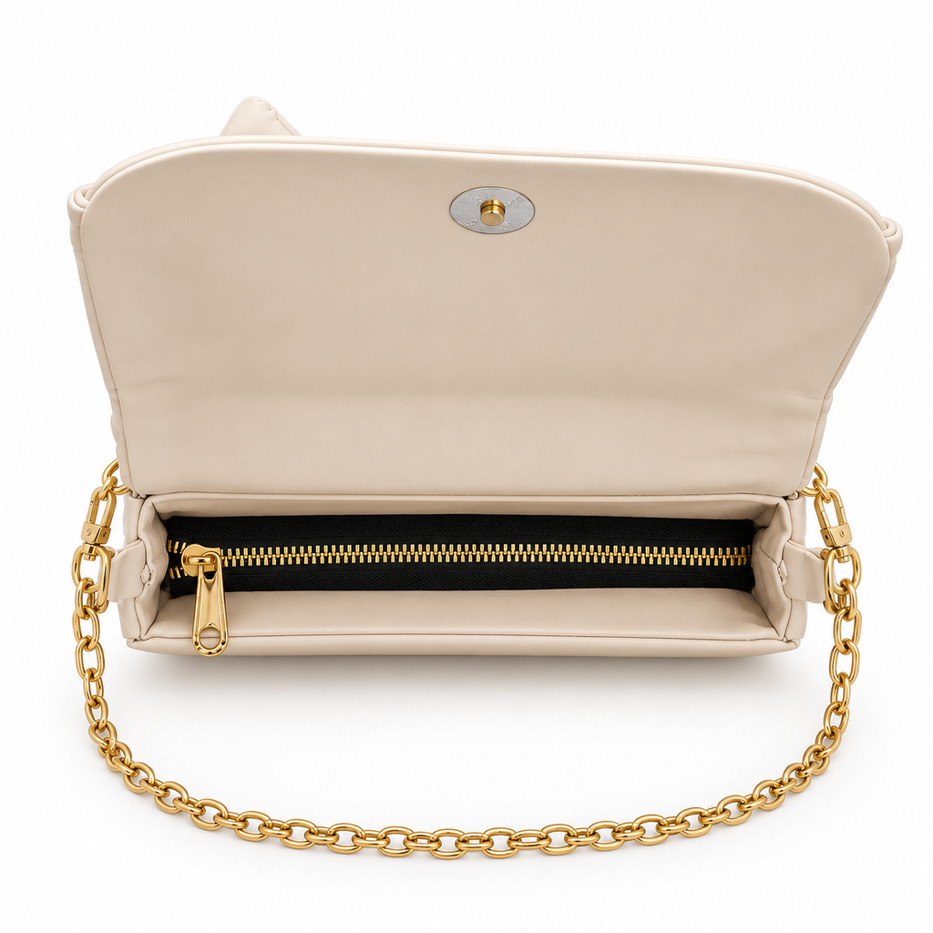 Bow Detail Pearl Chain Shoulder Bag