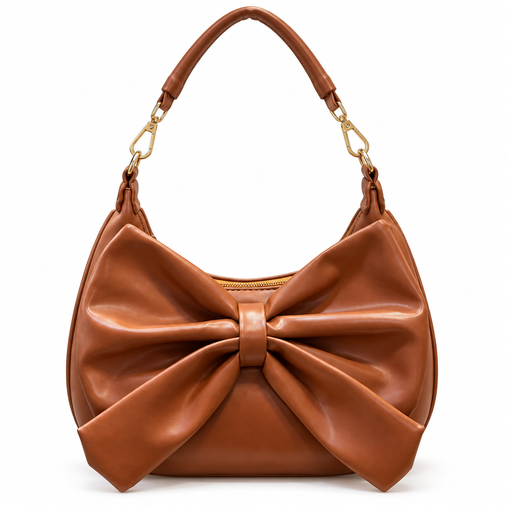 Bow Detail Hobo Shoulder Bag