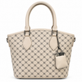 Geometric Monogram Print Top Handle Handbag