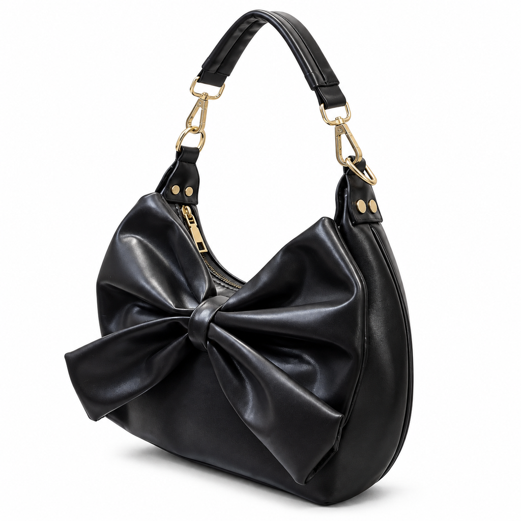 Bow Detail Hobo Shoulder Bag