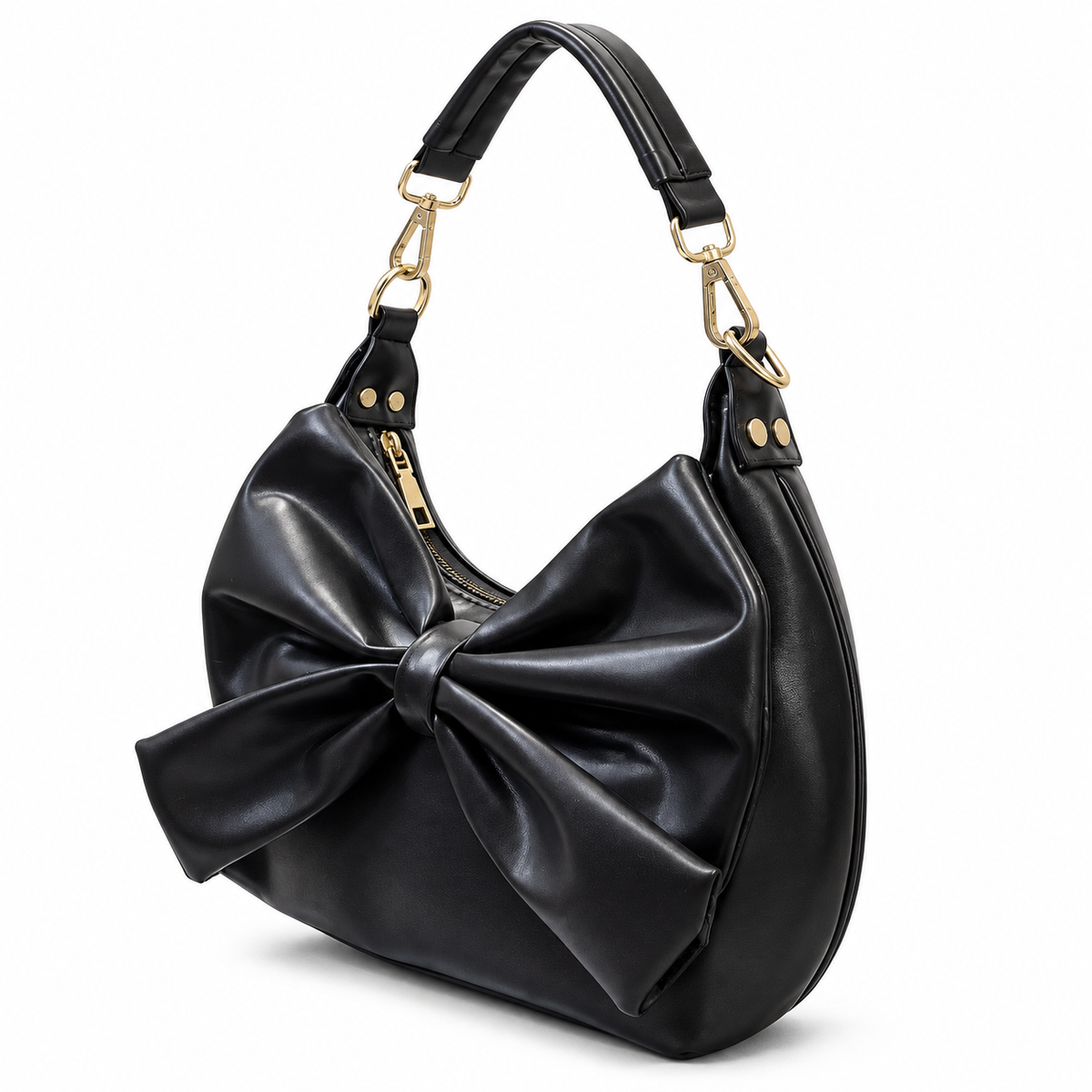 Bow Detail Hobo Shoulder Bag