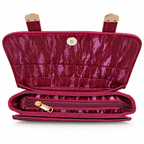 Textured Buckle Detail Satchel Handbag