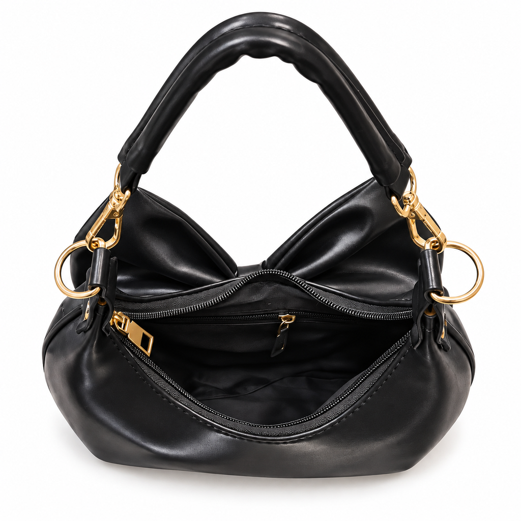 Bow Detail Hobo Shoulder Bag