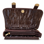 Textured Buckle Detail Satchel Handbag