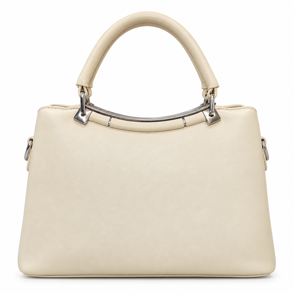 Imported Textured Top Handle Handbag