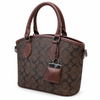Signature Circle Print Top Handle Handbag