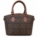 Signature Circle Print Top Handle Handbag