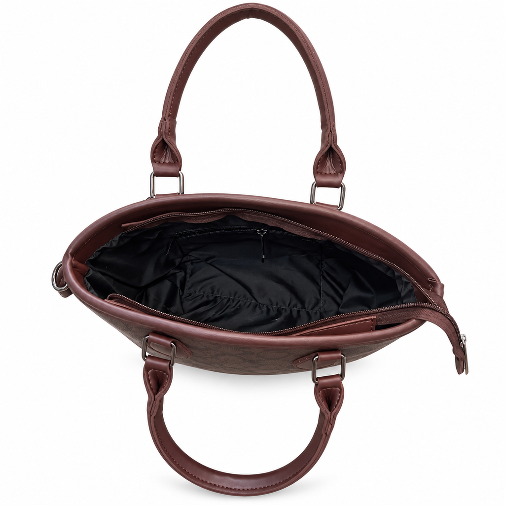 Signature Circle Print Top Handle Handbag