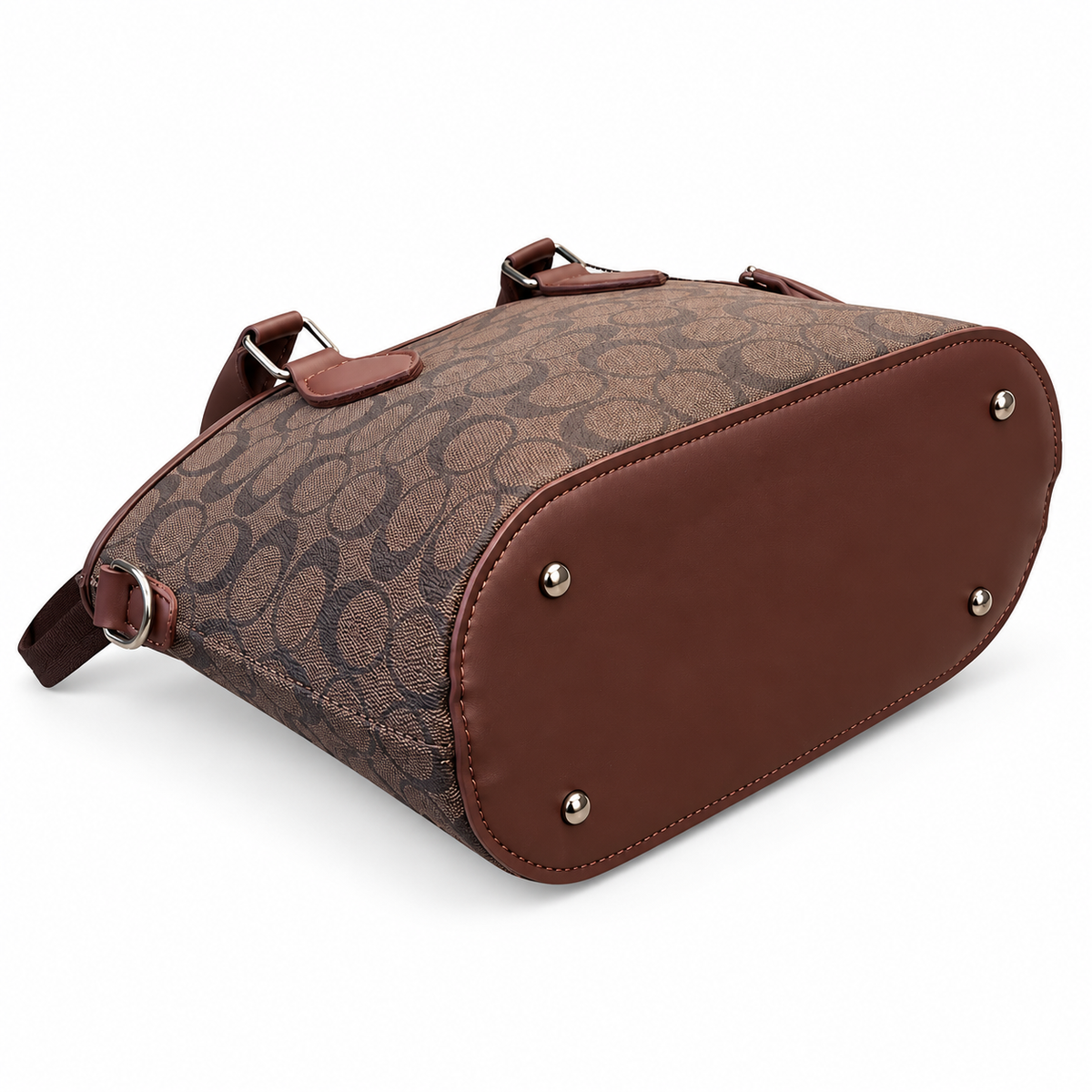 Signature Circle Print Top Handle Handbag