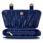 Textured Buckle Detail Satchel Handbag