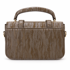 Textured Buckle Detail Satchel Handbag