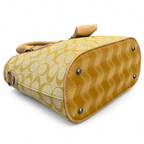 Signature Circle Print Top Handle Handbag