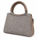 Imported Textured Top Handle Handbag