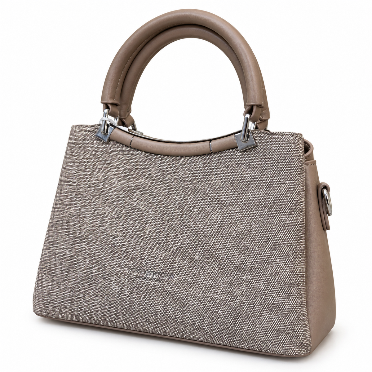 Imported Textured Top Handle Handbag