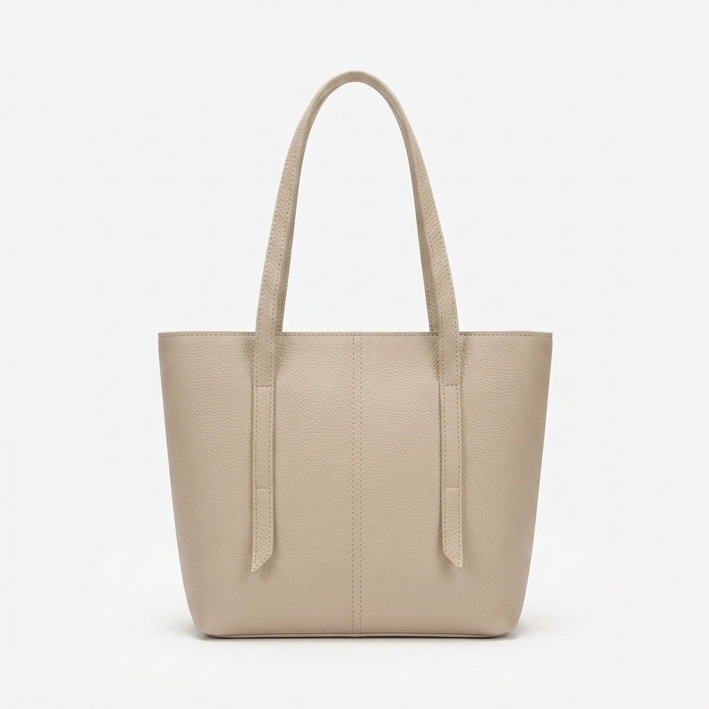 Minimalist Pebbled Shoulder Tote Bag