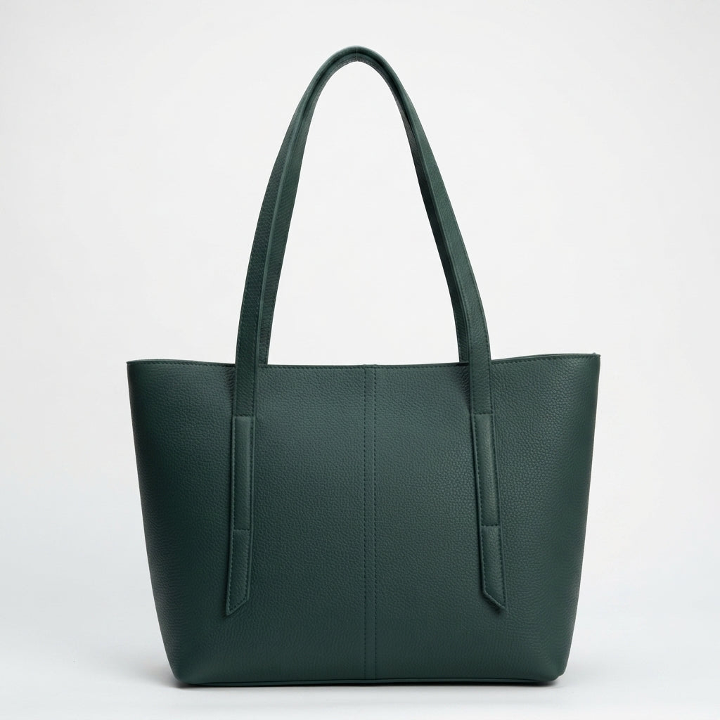 Minimalist Pebbled Shoulder Tote Bag