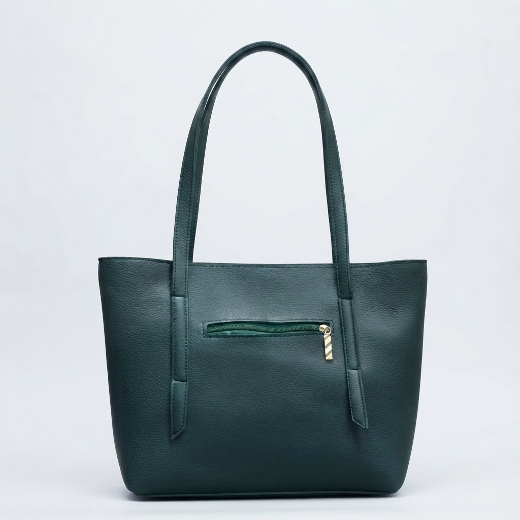 Minimalist Pebbled Shoulder Tote Bag