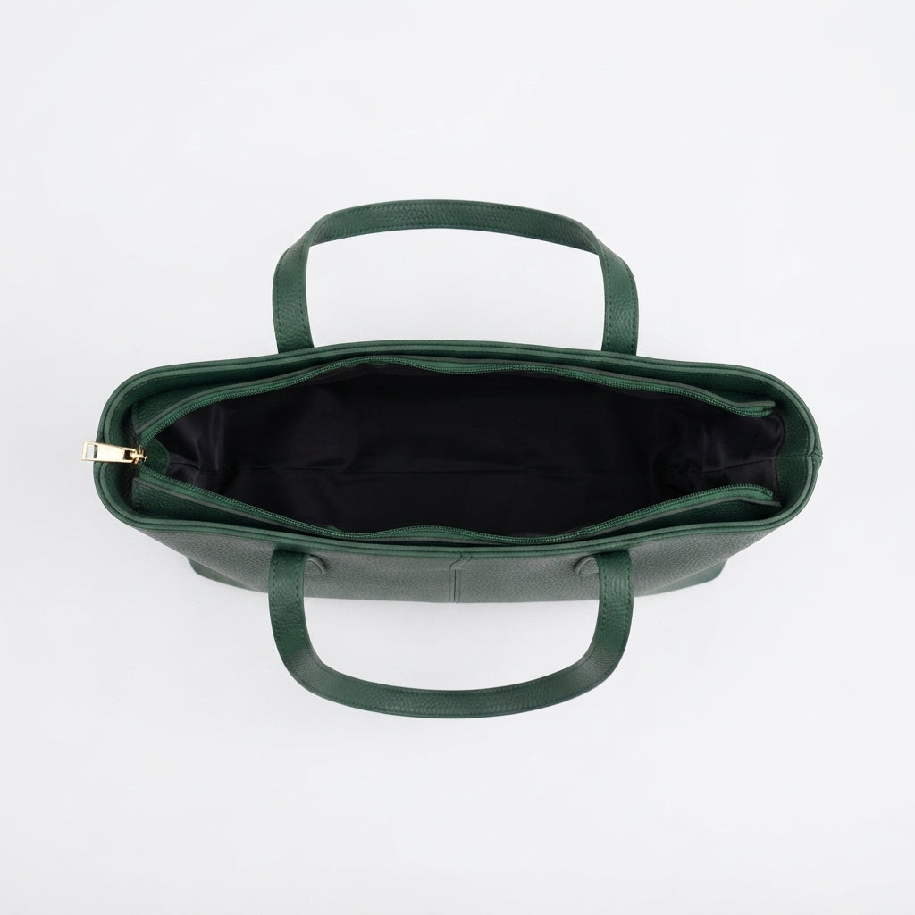 Minimalist Pebbled Shoulder Tote Bag