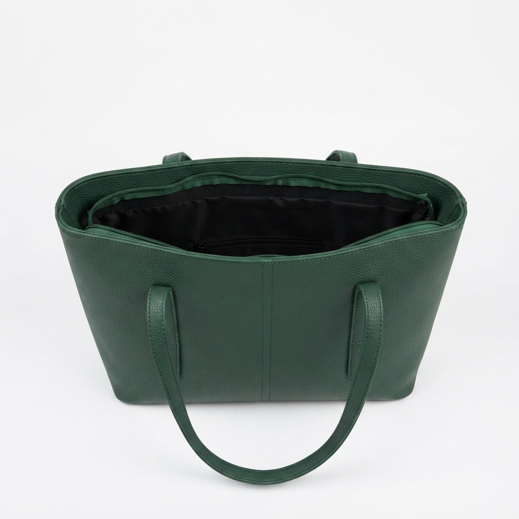 Minimalist Pebbled Shoulder Tote Bag