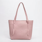 Minimalist Pebbled Shoulder Tote Bag