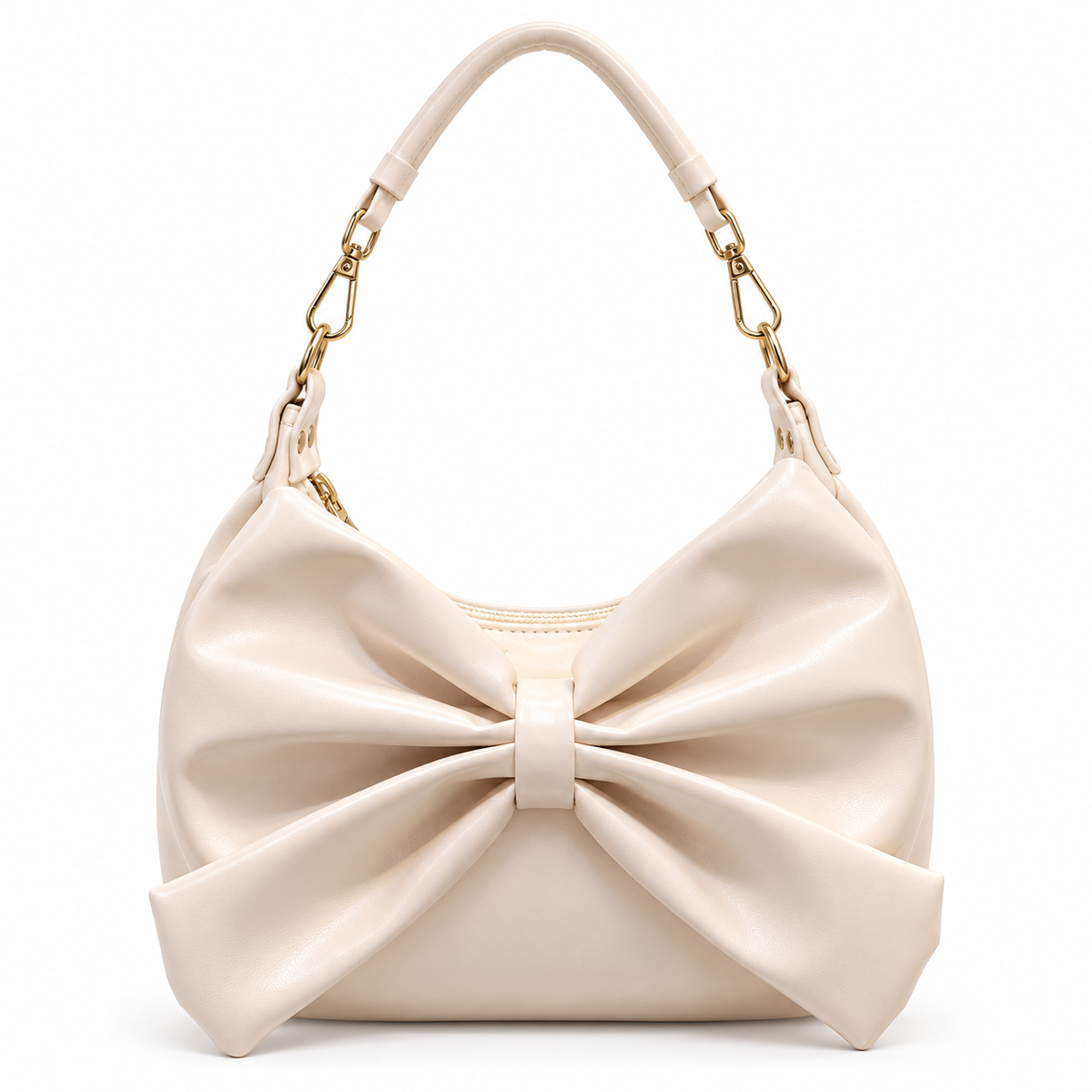 Bow Detail Hobo Shoulder Bag