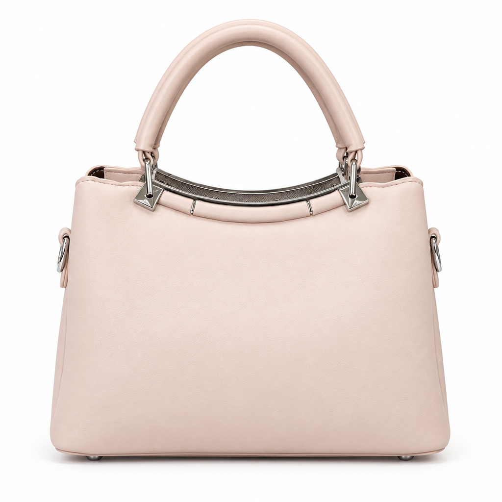 Imported Textured Top Handle Handbag