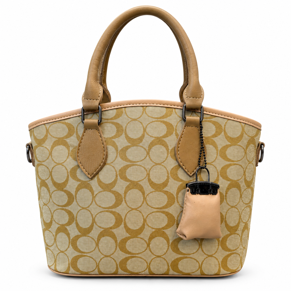 Signature Circle Print Top Handle Handbag