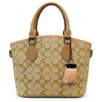 Signature Circle Print Top Handle Handbag