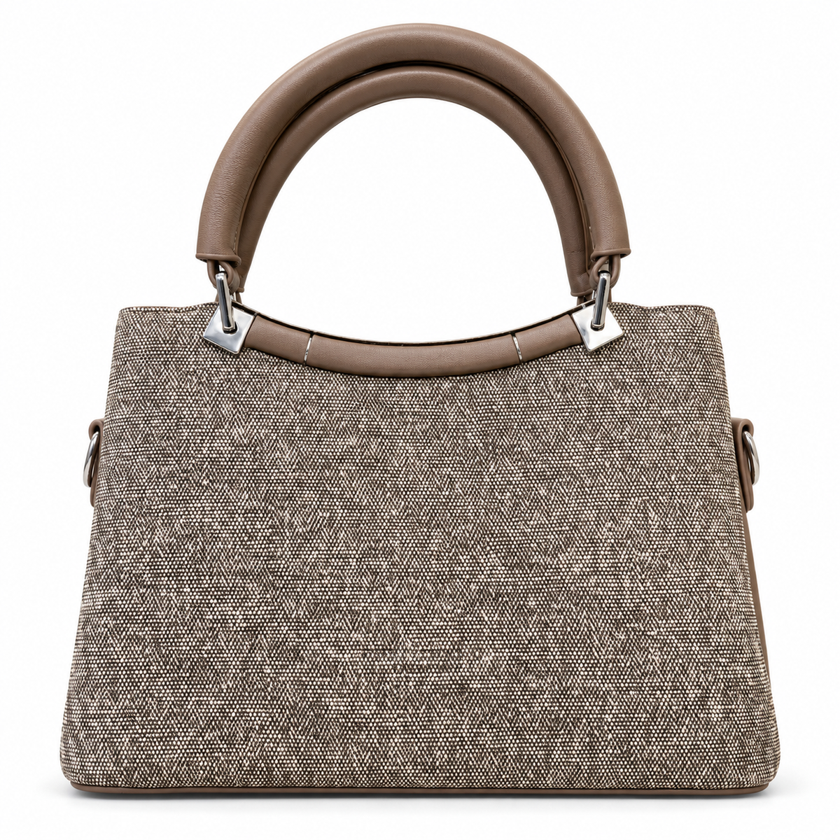 Imported Textured Top Handle Handbag