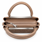 Imported Textured Top Handle Handbag