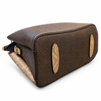 Imported Leaf Charm Top Handle Handbag