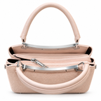 Imported Textured Top Handle Handbag
