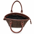 Signature Circle Print Top Handle Handbag