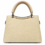 Imported Textured Top Handle Handbag