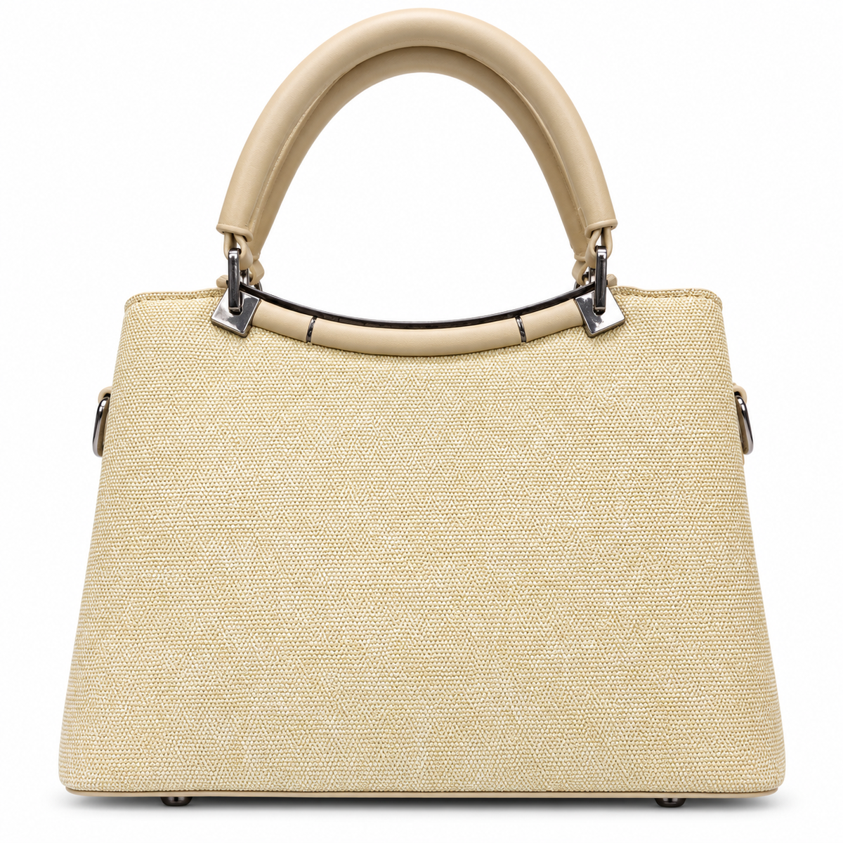 Imported Textured Top Handle Handbag