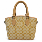 Signature Circle Print Top Handle Handbag