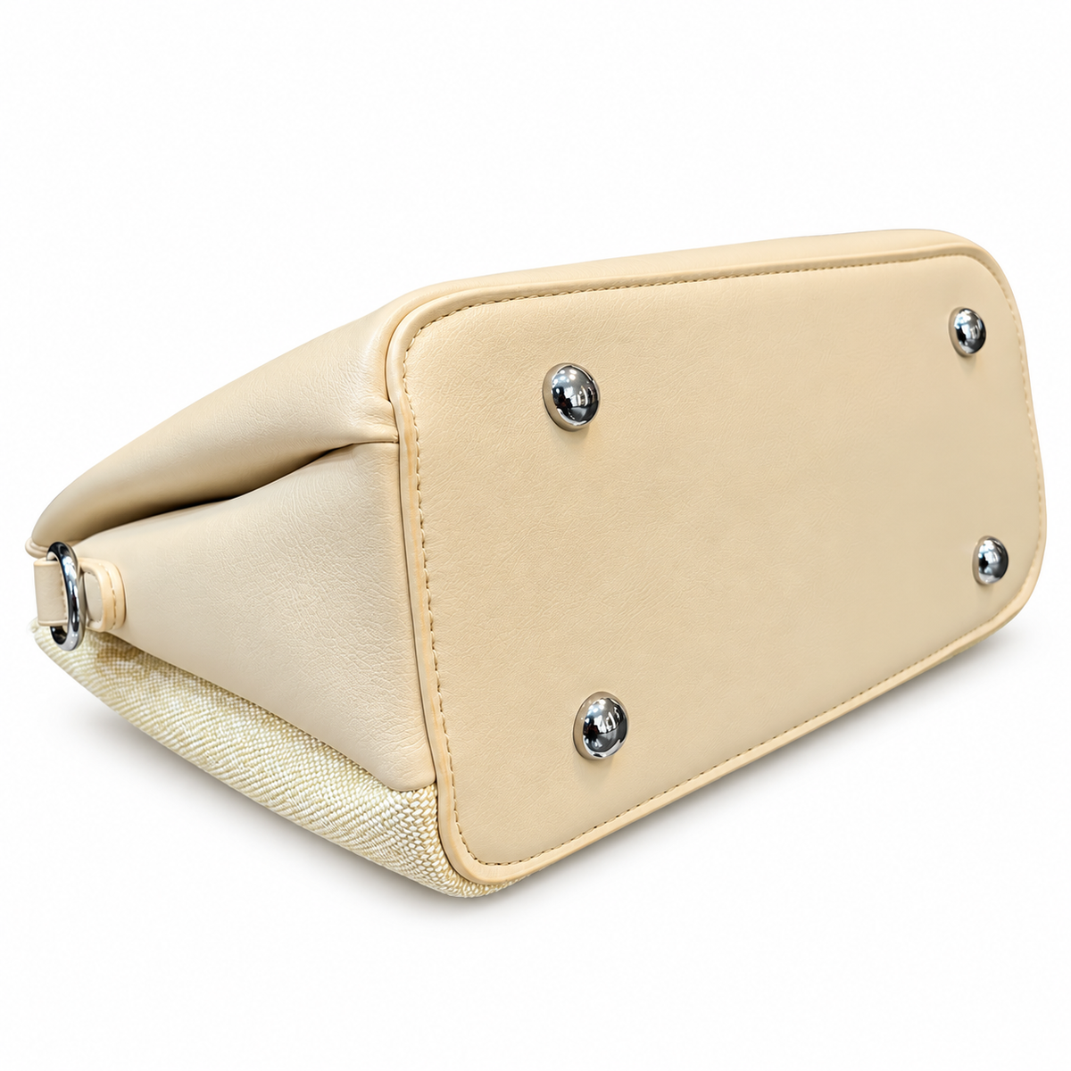 Imported Textured Top Handle Handbag